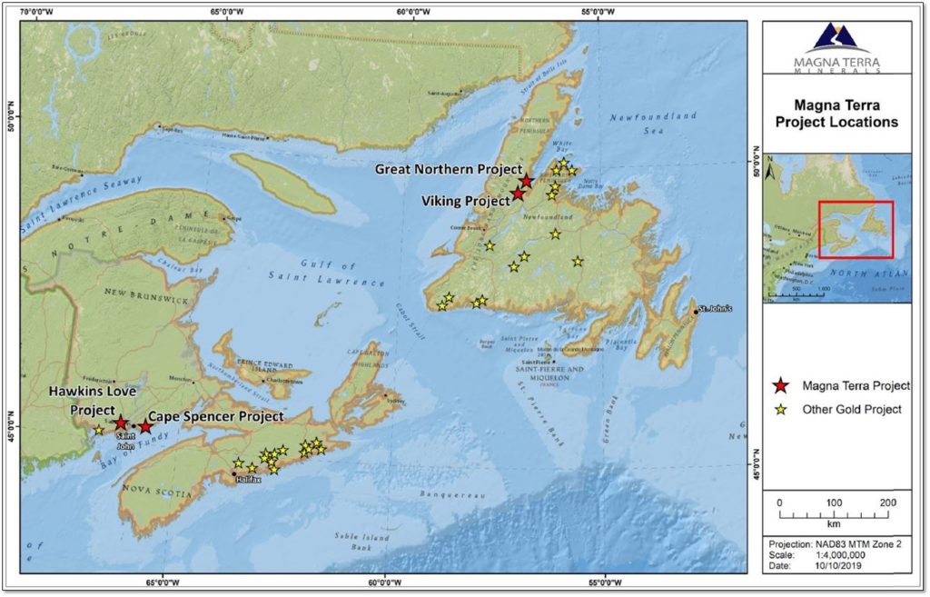 Magna Terra – Atlantic Canada - Project Locations